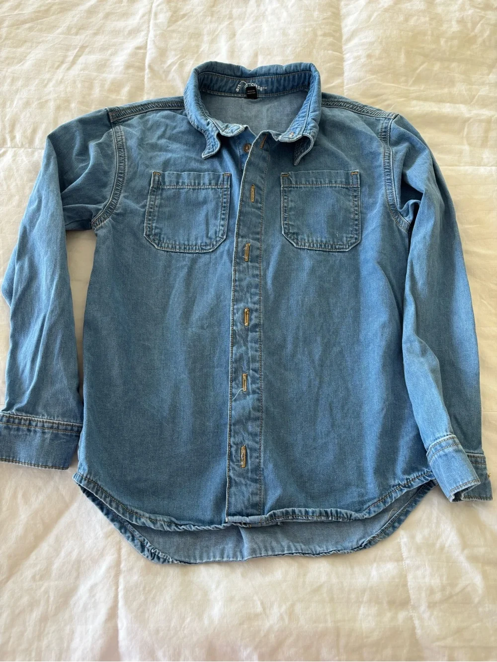 art class Blue Denim Long Sleeve Button-Up Shirt girls L 10/12